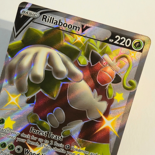 Rillaboom V SV105/SV122 Full Art Shiny Holo Rare – Shining Fates: Shiny Vault – Near Mint – English