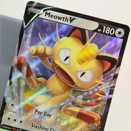 Meowth V SWSH004 Full Art Black Star Promo – Sword & Shield – Near Mint – English