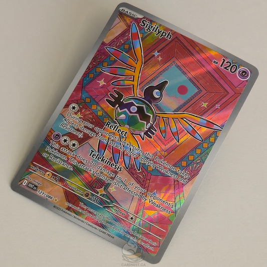 Sigilyph 121/086 Full Art Illustration Rare – White Flare – Near Mint – English