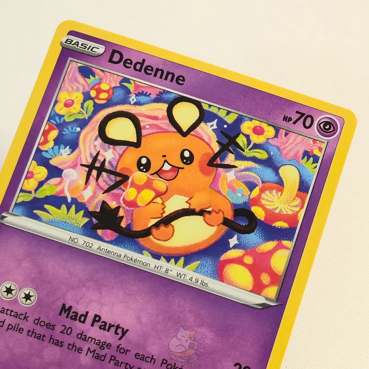 Dedenne 078/189 Pokémon card from Darkness Ablaze – Near Mint condition – close-up detail