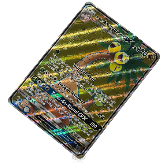 Alolan Exeggutor Full Art rare Gx Pokémon card – card #107/111. High-quality photo from CardNest.