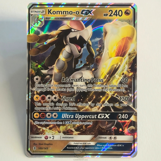 Kommo-o GX 100/145 Full Art Ultra Rare – Guardians Rising – Near Mint – English