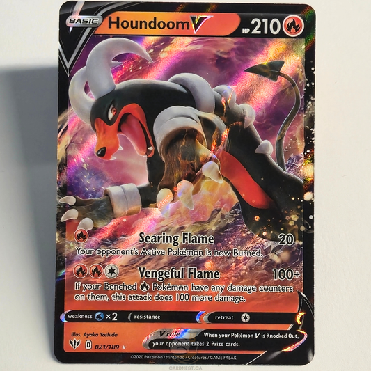 Houndoom V 021/189 Full Art Ultra Rare – Darkness Ablaze – Near Mint – English