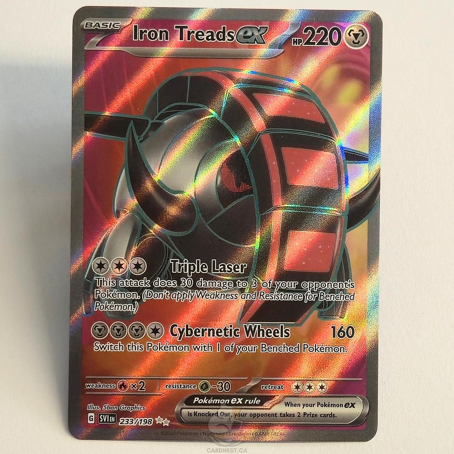 Iron Treads ex 233/198 Full Art Ultra Rare – Scarlet & Violet Base Set – Near Mint – English