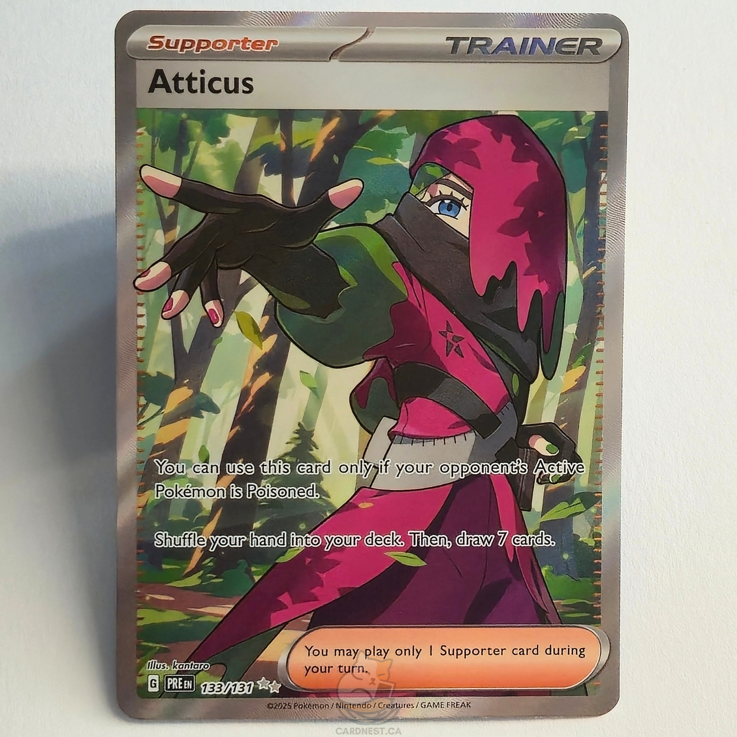 Atticus 133/131 Full Art Trainer Ultra Rare – Prismatic Evolutions – Near Mint – English