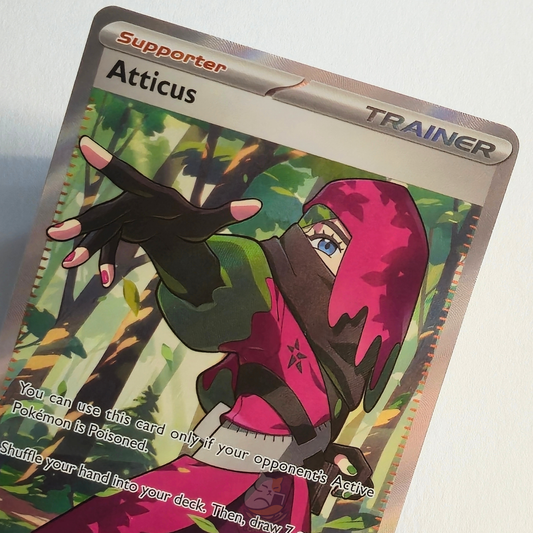 Atticus 133/131 Full Art Trainer Ultra Rare – Prismatic Evolutions – Near Mint – English