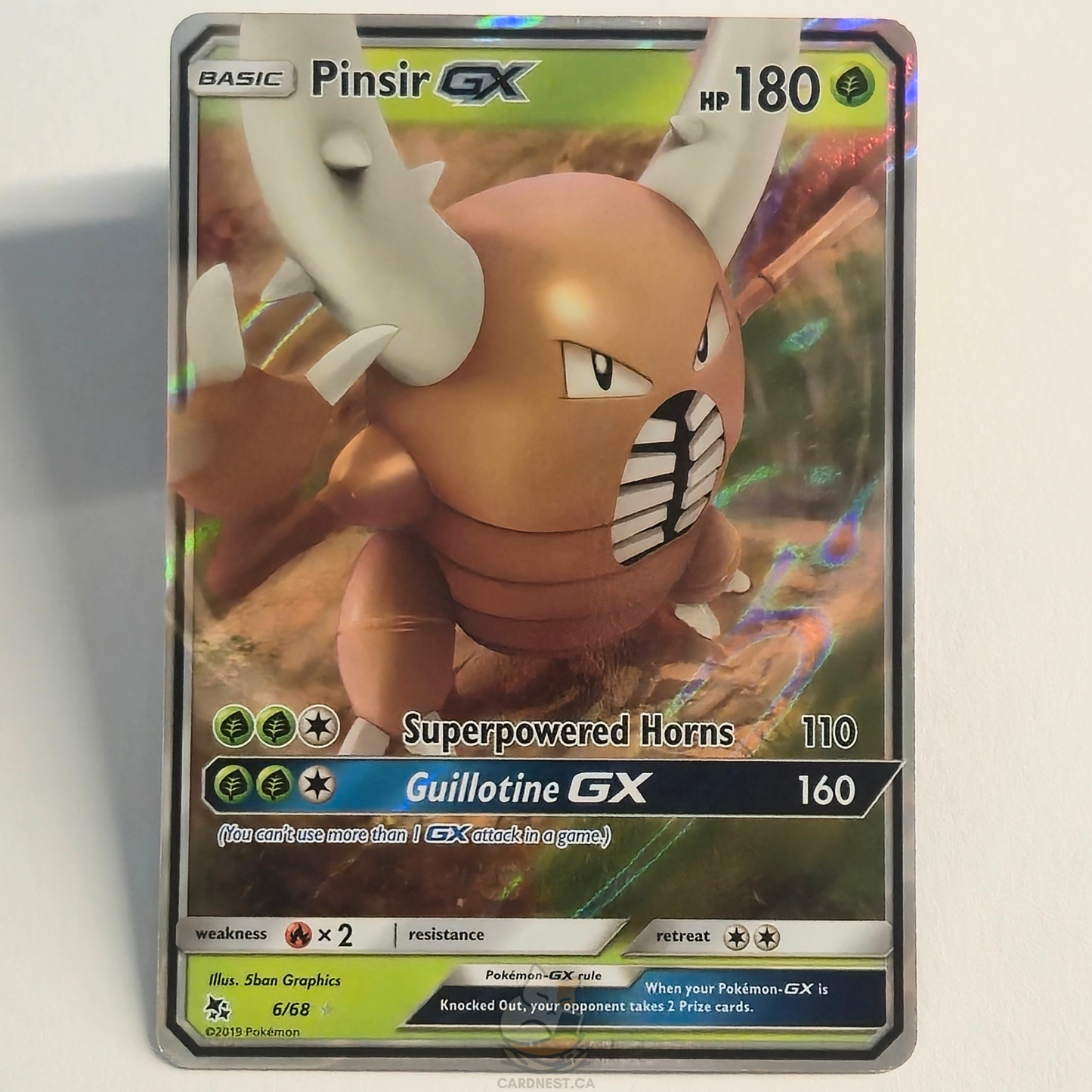 Pinsir GX 6/68 Full Art Ultra Rare – Hidden Fates – Near Mint – English