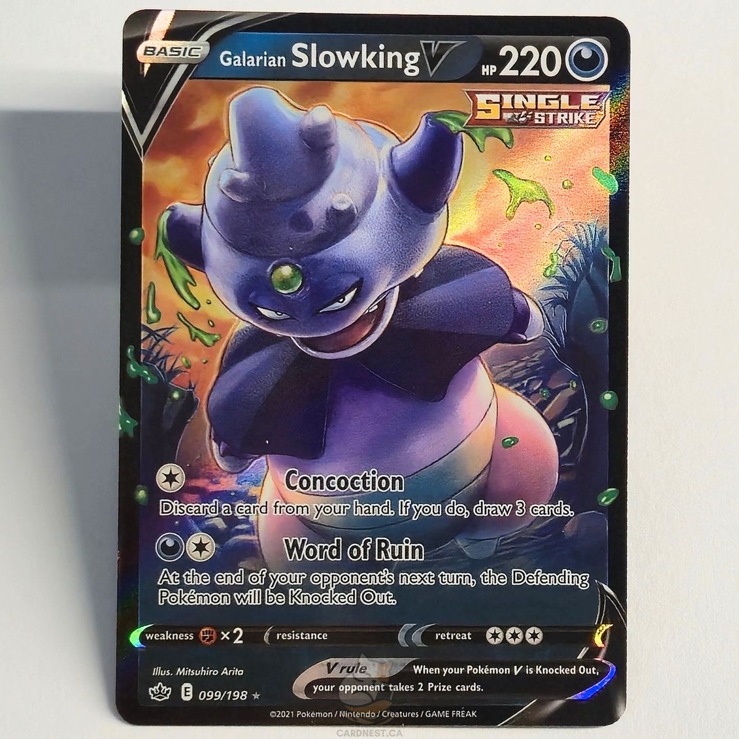 Galarian Slowking V 099/198 Full Art Ultra Rare – Chilling Reign – Near Mint – English
