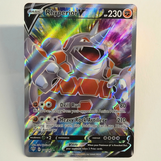 Rhyperior V 181/189 Full Art Ultra Rare – Darkness Ablaze – Near Mint – English