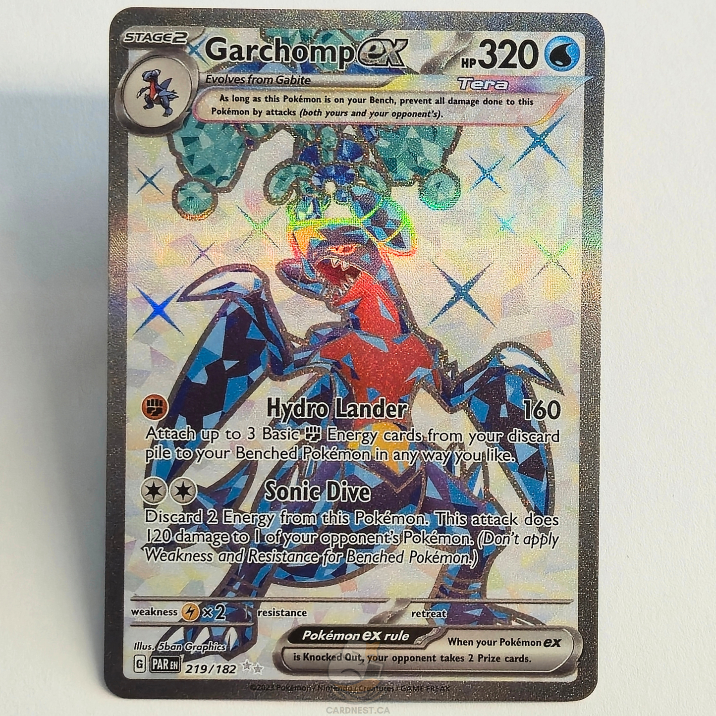 Garchomp ex 219/182 Full Art Ultra Rare – Paradox Rift – Near Mint – English