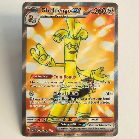 Gholdengo ex 231/182 Full Art Ultra Rare – Paradox Rift – Near Mint – English