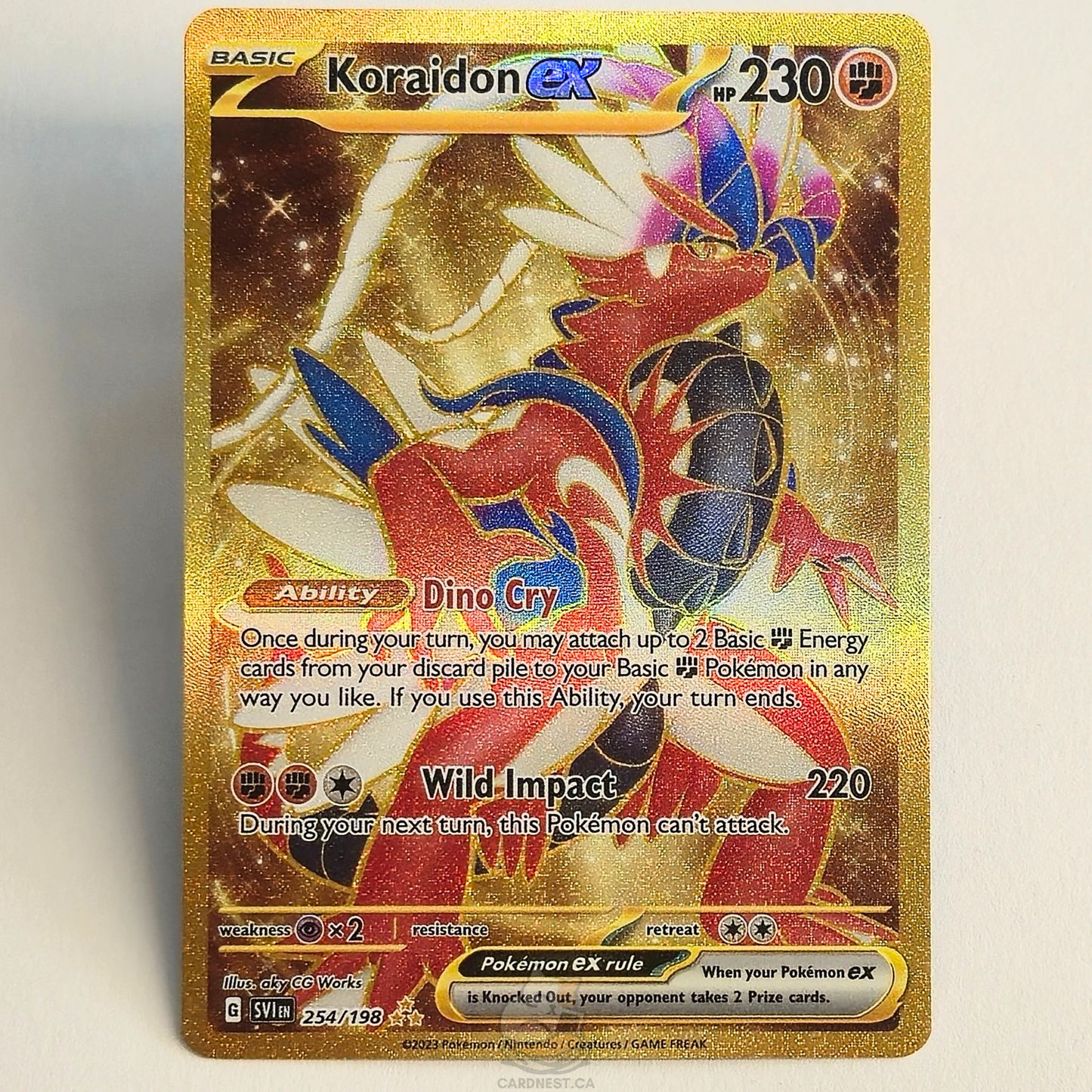 Koraidon ex 254/198 Full Art Hyper Rare – Scarlet & Violet Base Set – Near Mint – English