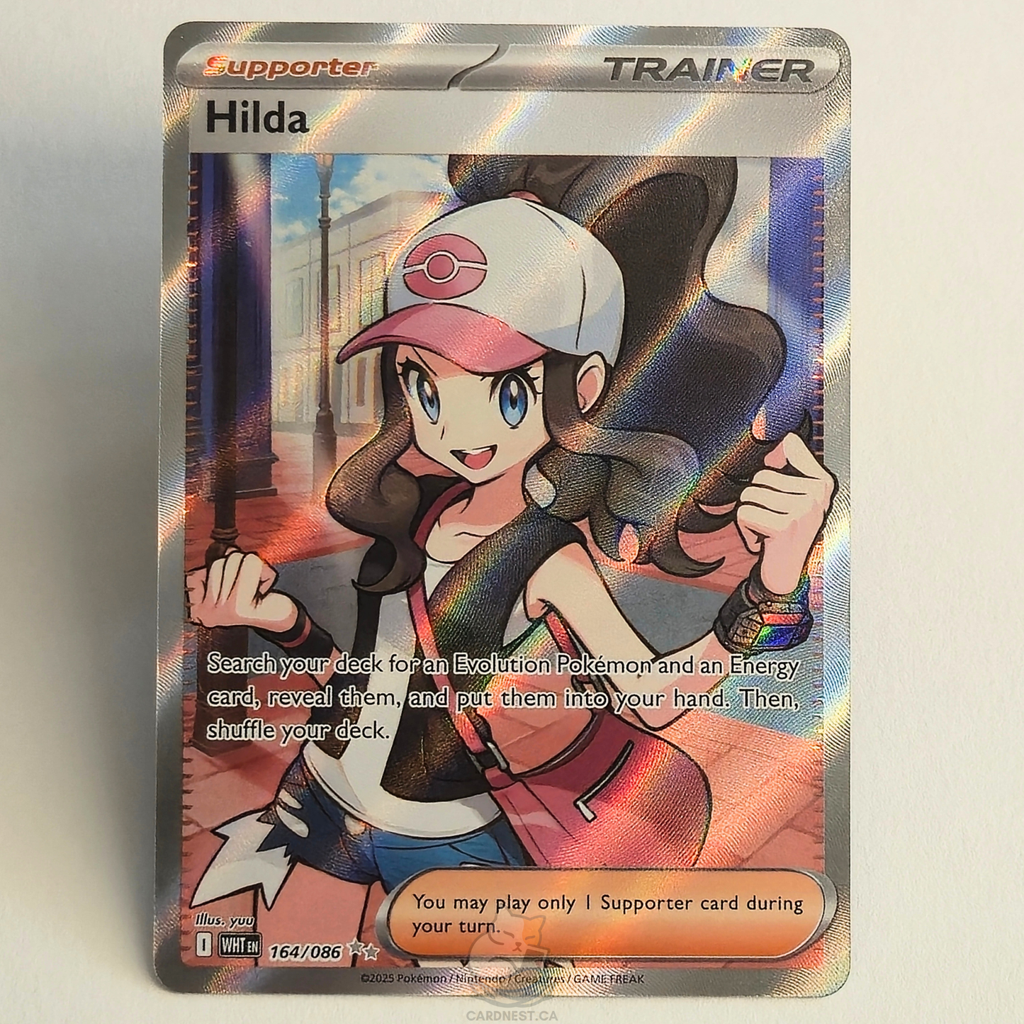 Hilda 164/086 Full Art Trainer Ultra Rare – White Flare – Near Mint – English
