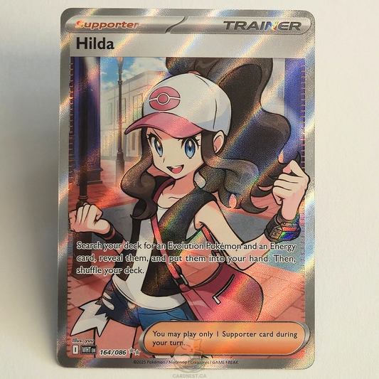 Hilda 164/086 Full Art Trainer Ultra Rare – White Flare – Near Mint – English