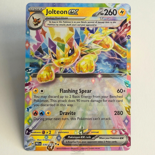 Jolteon Ex 030/131 Holo Double Rare – Prismatic Evolutions – Near Mint – English