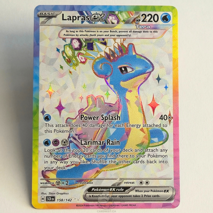 Lapras Ex 158/142 Full Art Ultra Rare – Stellar Crown – Near Mint – English