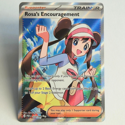 Rosa's Encouragement 114/088 Full Art Trainer Ultra Rare – Perfect Order – Near Mint – English