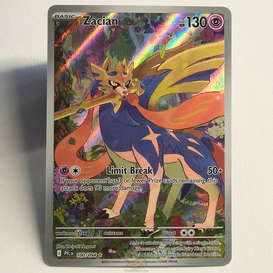Zacian 100/094 Full Art Illustration Rare – Phantasmal Flames – Near Mint – English