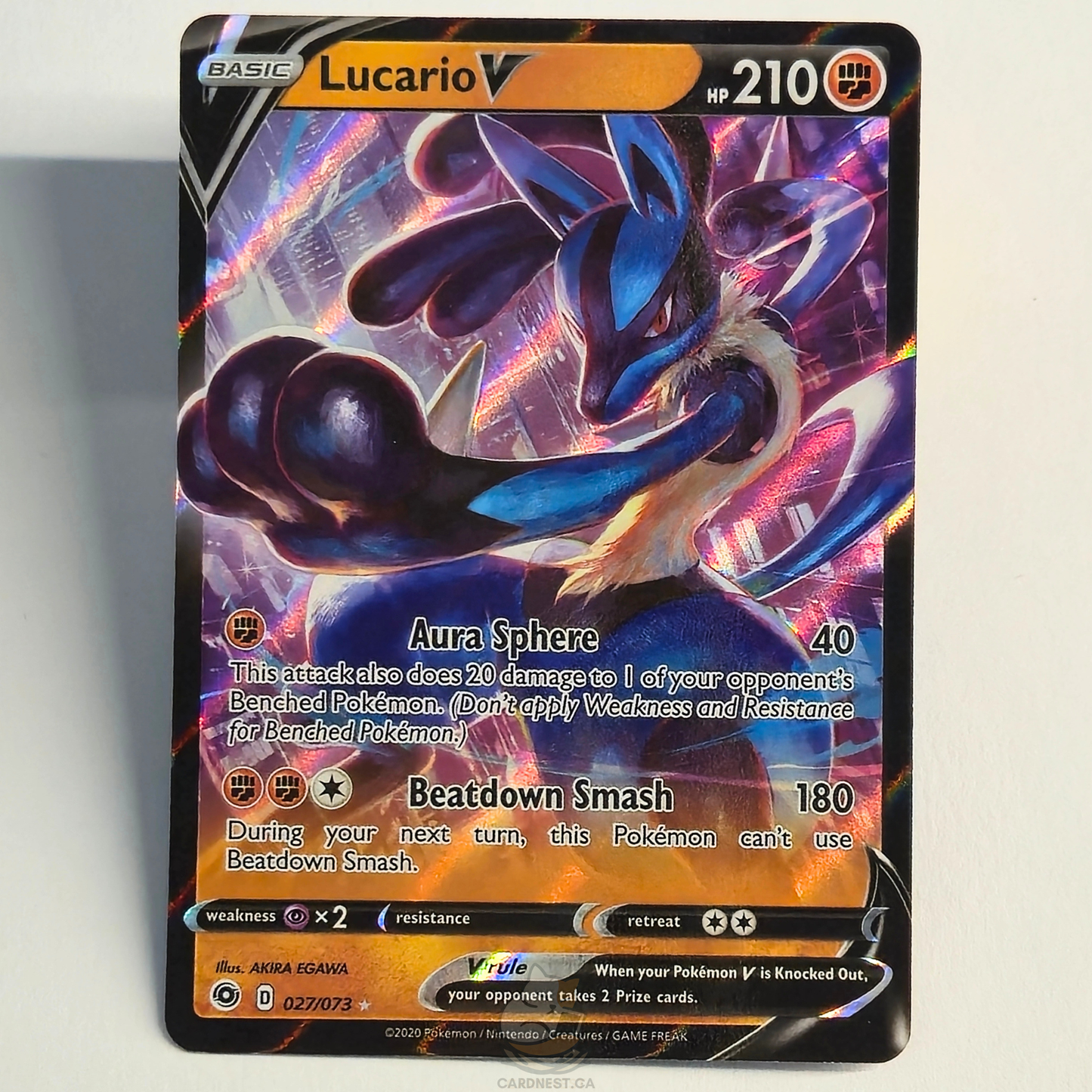 Lucario V 027/073 Full Art Promo – Deck Exclusives – Near Mint – English