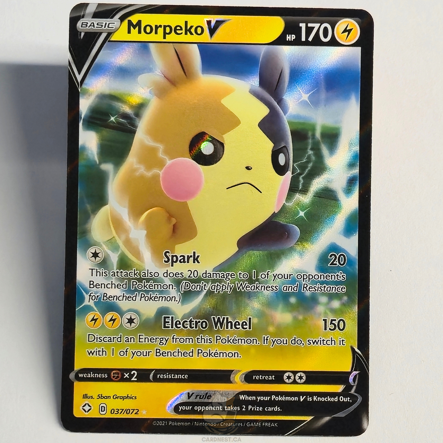 Morpeko V 037/072 Full Art Ultra Rare – Shining Fates – Near Mint – English