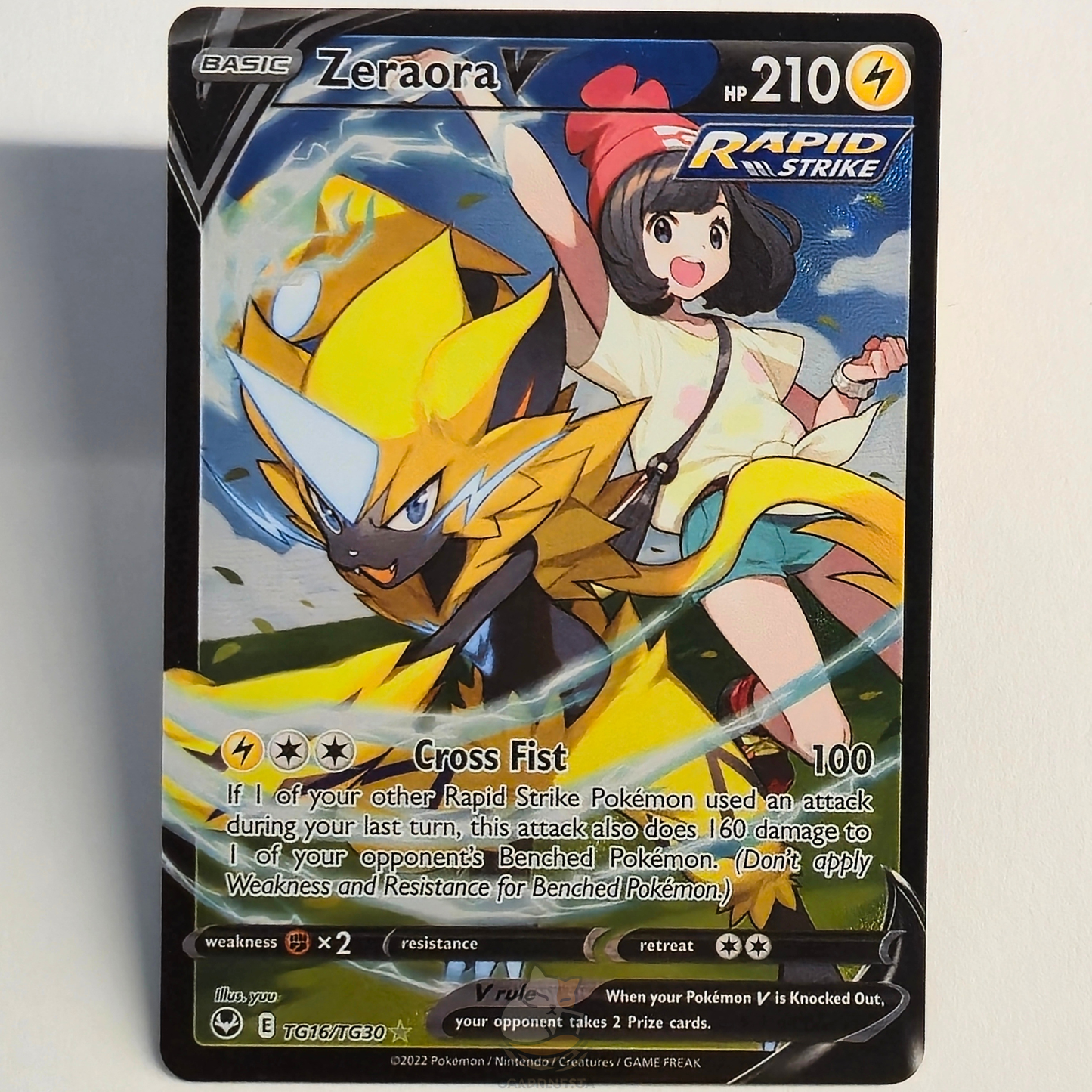 Zeraora V TG16/TG30 Trainer Gallery Ultra Rare – Silver Tempest – Near Mint – English