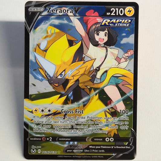 Zeraora V TG16/TG30 Trainer Gallery Ultra Rare – Silver Tempest – Near Mint – English