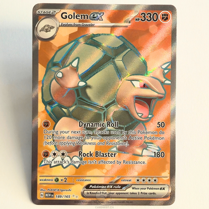 Golem ex 189/165 Full Art Ultra Rare – Scarlet & Violet 151 – Near Mint – English
