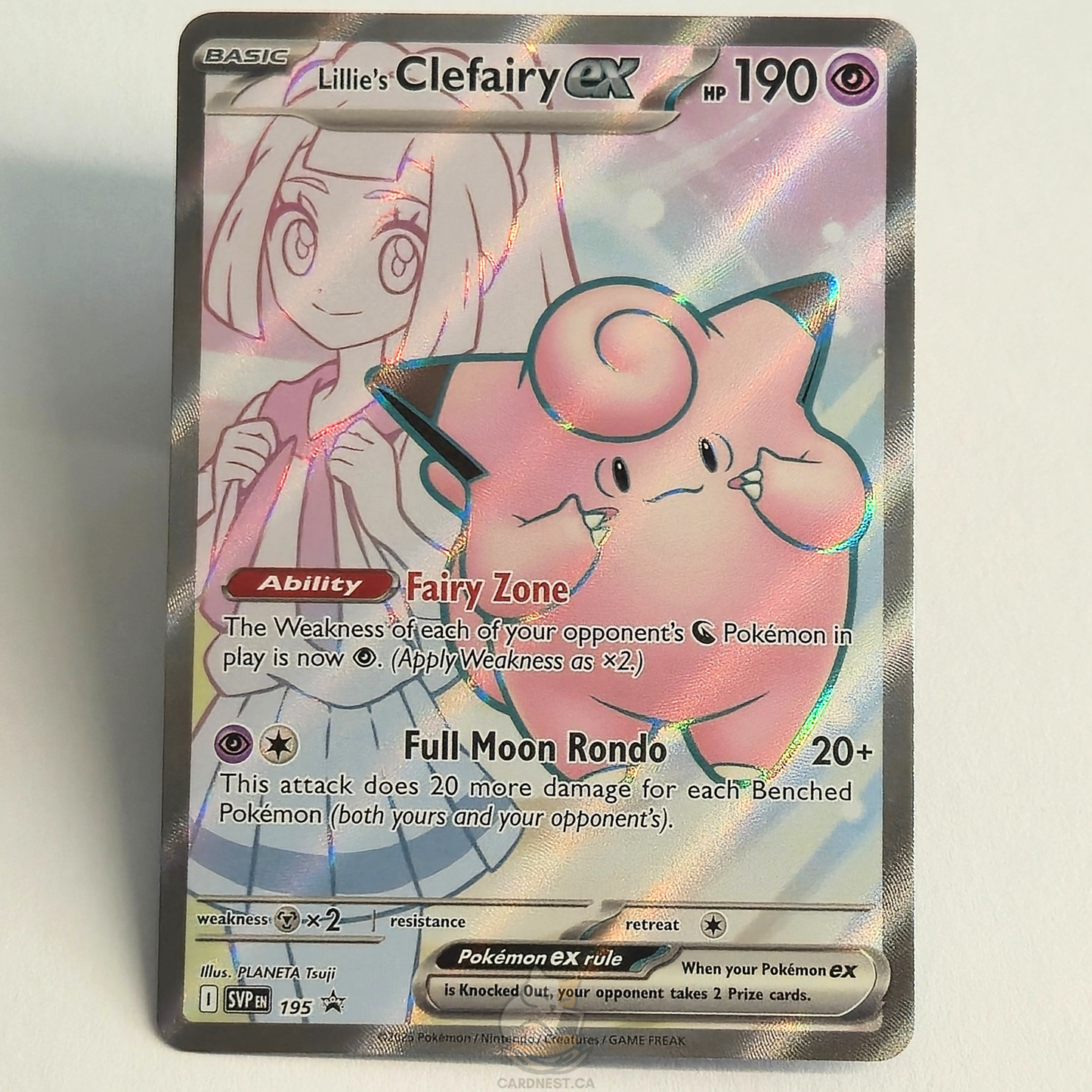 Lillie's Clefairy ex 195 Full Art Black Star Promo – Scarlet & Violet – Near Mint – English