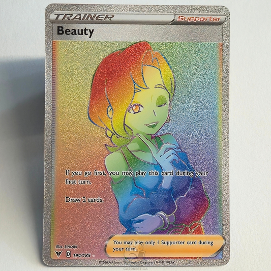 beauty trainer pokemon card Vivid Voltage 181/185 Supporter Full Art Yeet The item may be similar but not exactly the same as the image (e.g EF) Beauty #181 Pokemon Vivid