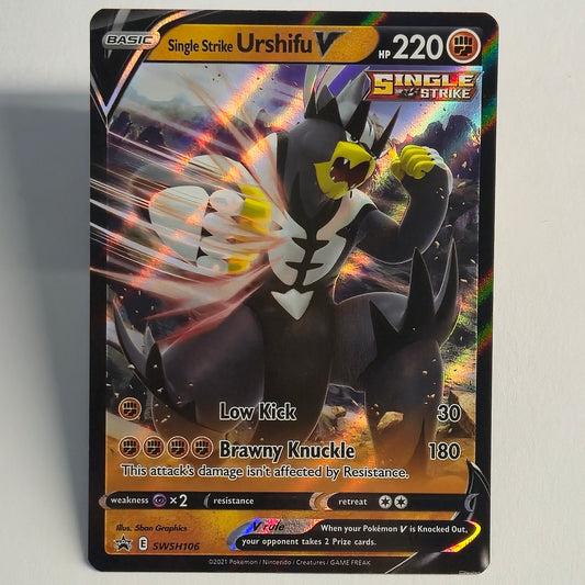 Single Strike Urshifu V SWSH106 Full Art Black Star Promo – Sword & Shield – Near Mint – English