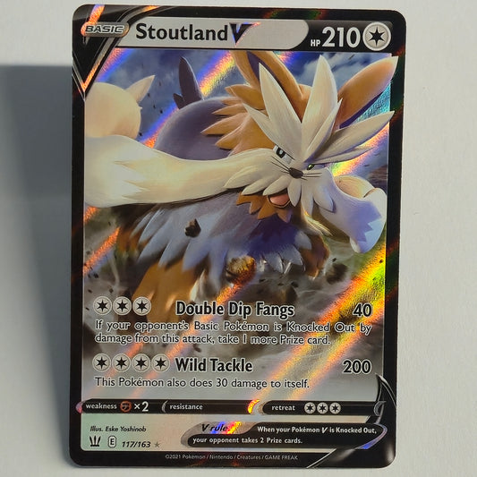 Stoutland V 117/163 Full Art Ultra Rare – Battle Styles – Near Mint – English