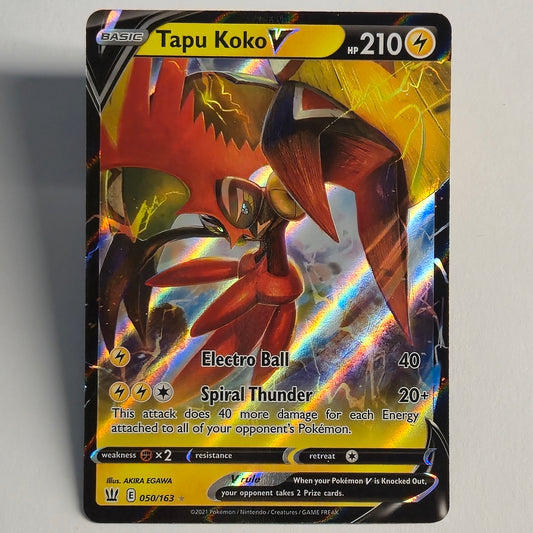 Tapu Koko V 050/163 Full Art Ultra Rare – Battle Styles – Near Mint – English