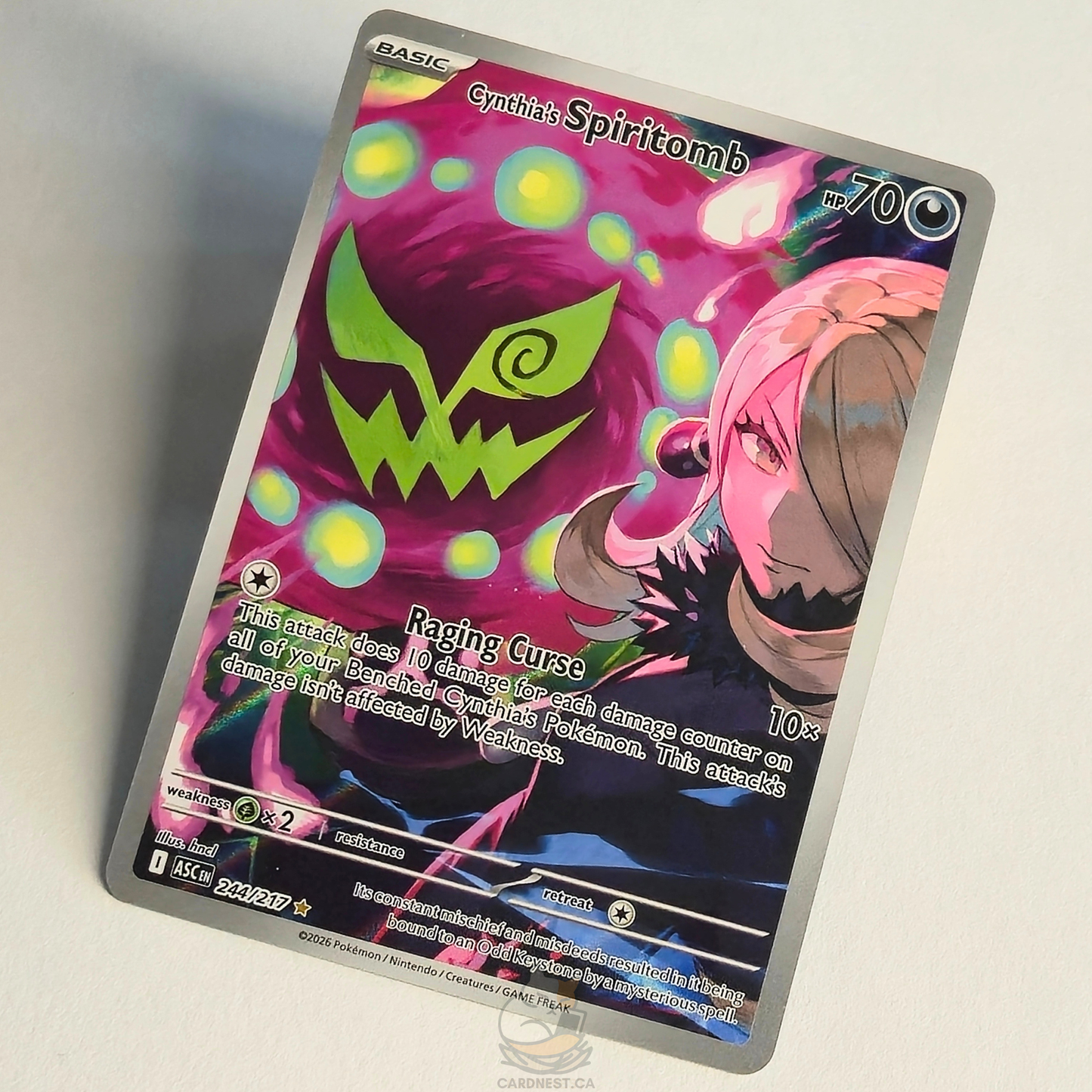 Cynthia's Spiritomb 244/217 Full Art Illustration Rare – Ascended Heroes – Near Mint – English