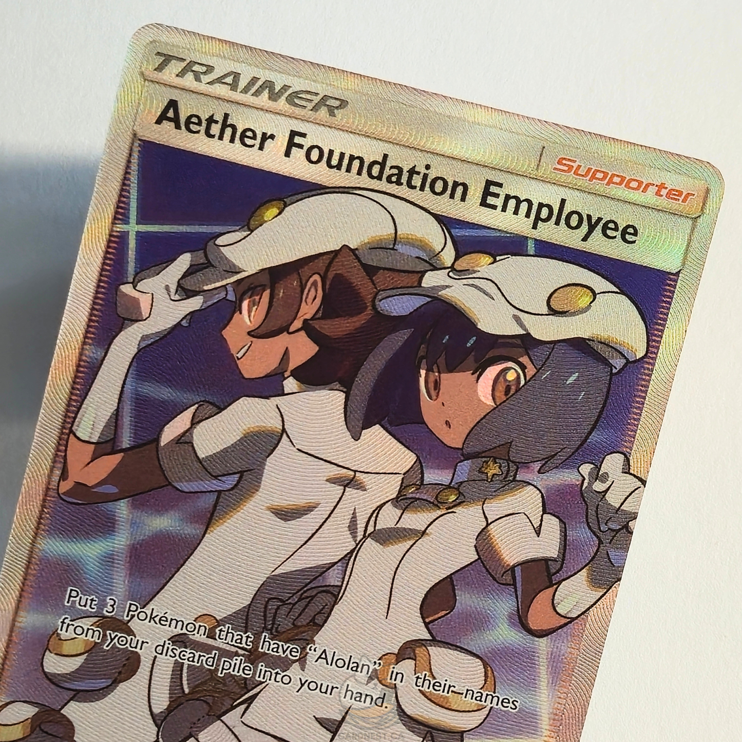 Aether Foundation Employee SV81/SV94 Full Art Trainer Shiny Holo Rare – Hidden Fates: Shiny Vault – Near Mint – English