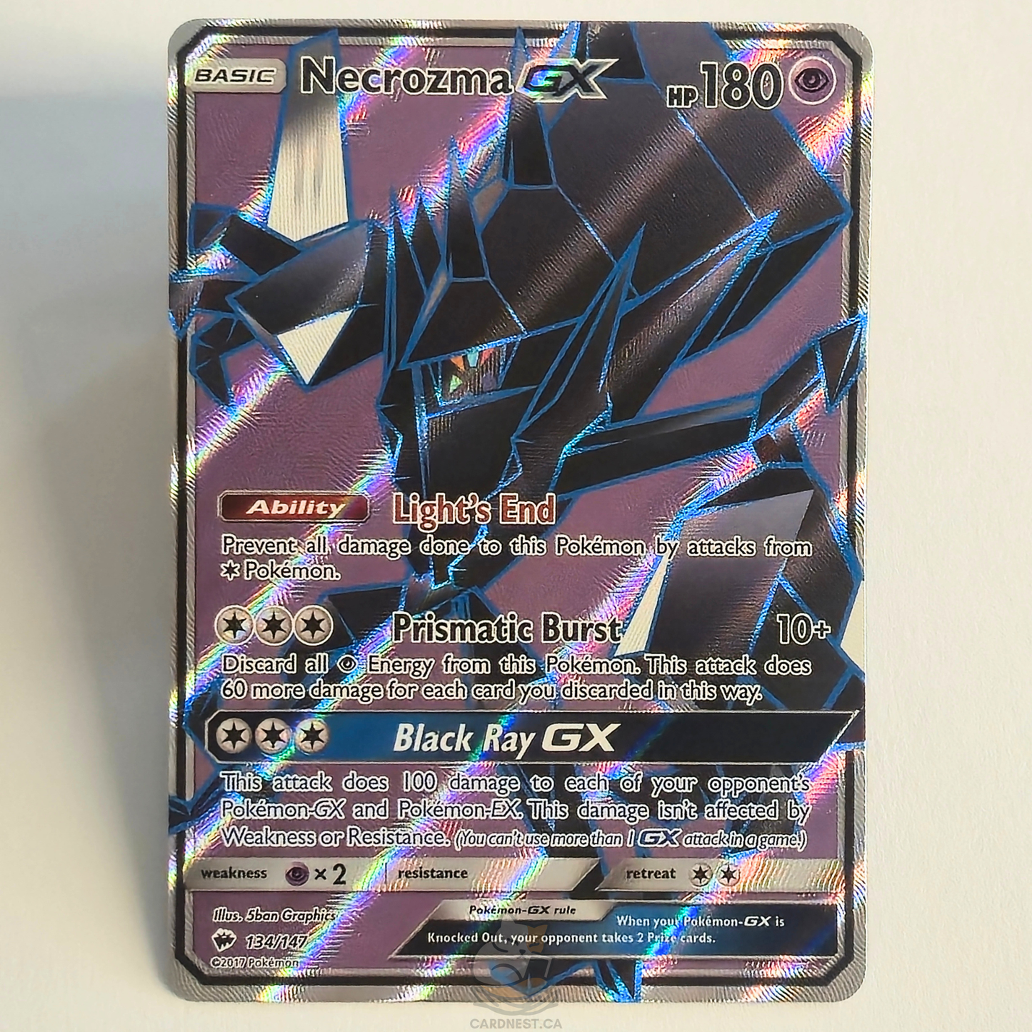 Necrozma GX 134/147 Full Art Ultra Rare – Burning Shadows – Near Mint – English