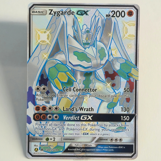 Zygarde GX SV65/SV94 Full Art Shiny Holo Rare – Hidden Fates: Shiny Vault – Near Mint – English