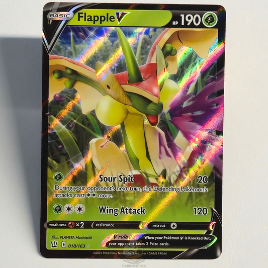 Flapple V 018/163 Full Art Ultra Rare – Battle Styles – Near Mint – English