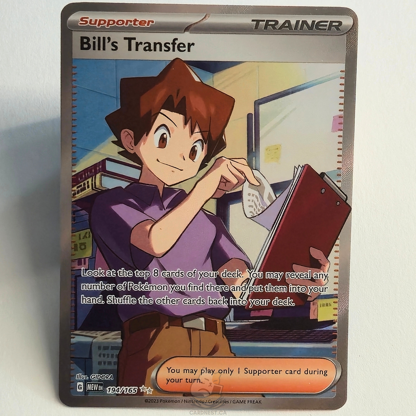 Bill's Transfer 194/165 Full Art Trainer Ultra Rare – Scarlet & Violet 151 – Near Mint – English