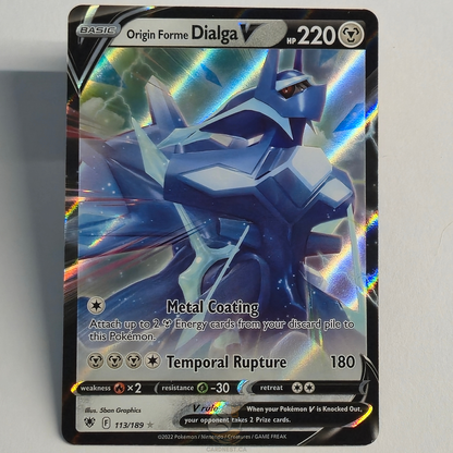 Origin Forme Dialga V 113/189 Full Art Ultra Rare – Astral Radiance – Near Mint – English