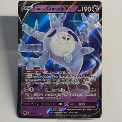 Galarian Cursola V 021/073 Full Art Ultra Rare – Champion's Path – Near Mint – English