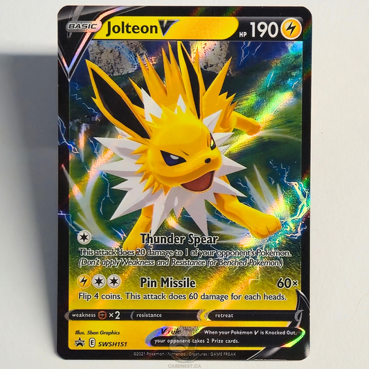 Jolteon V SWSH151 Full Art Black Star Promo – Sword & Shield – Near Mint – English