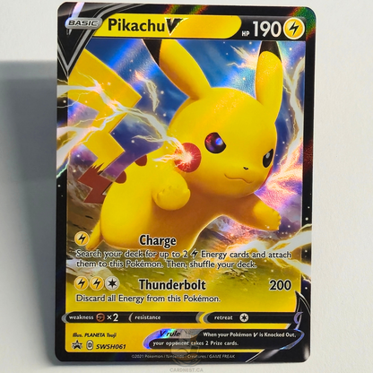 Pikachu V SWSH061 Full Art Black Star Promo – Sword & Shield – Near Mint – English