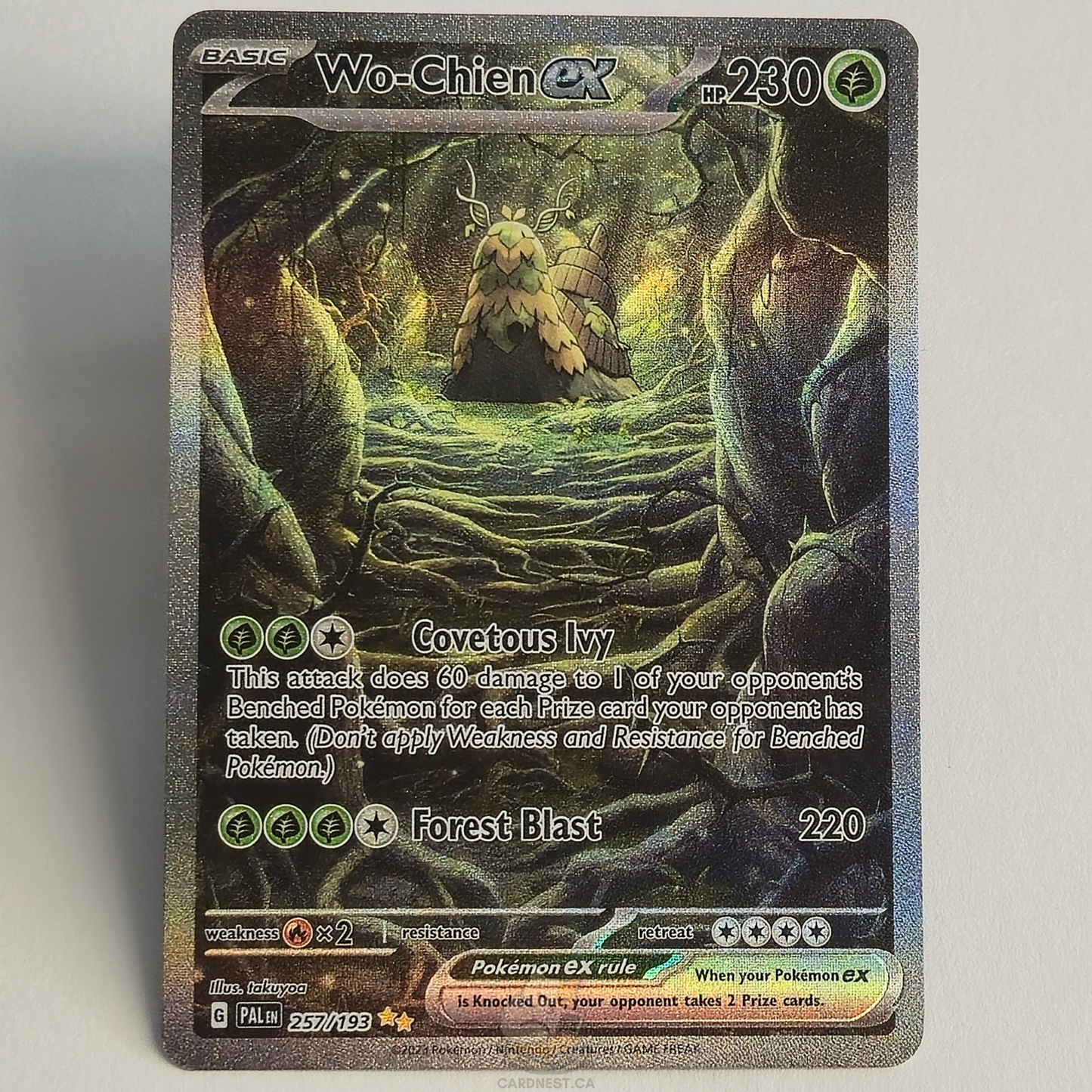 Wo-Chien ex 257/193 Full Art Special Illustration Rare – Paldea Evolved – Near Mint – English