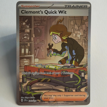 Clemont's Quick Wit 243/191 Full Art Trainer Special Illustration Rare – Surging Sparks – Near Mint – English