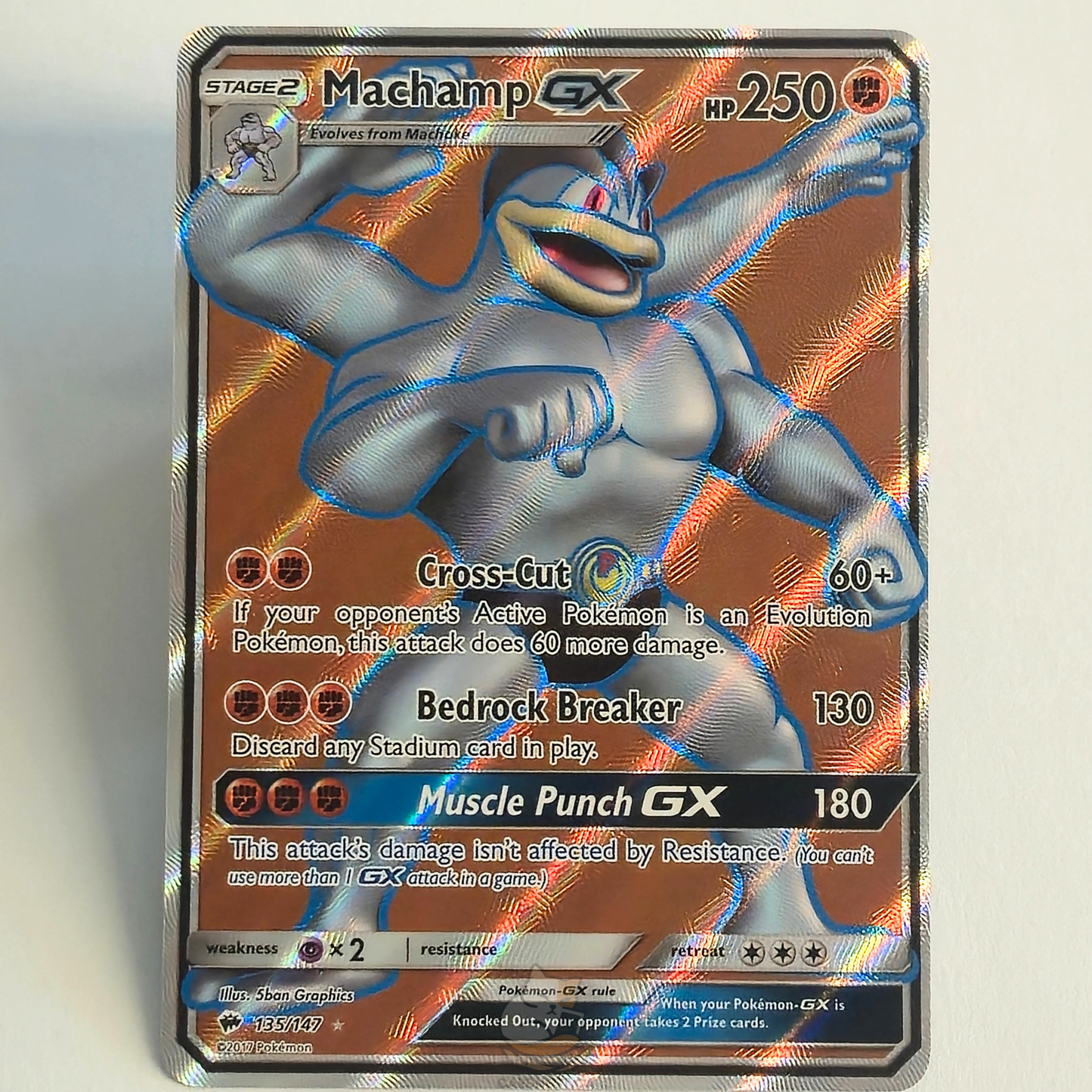 Machamp GX 135/147 Full Art Ultra Rare – Burning Shadows – Near Mint – English