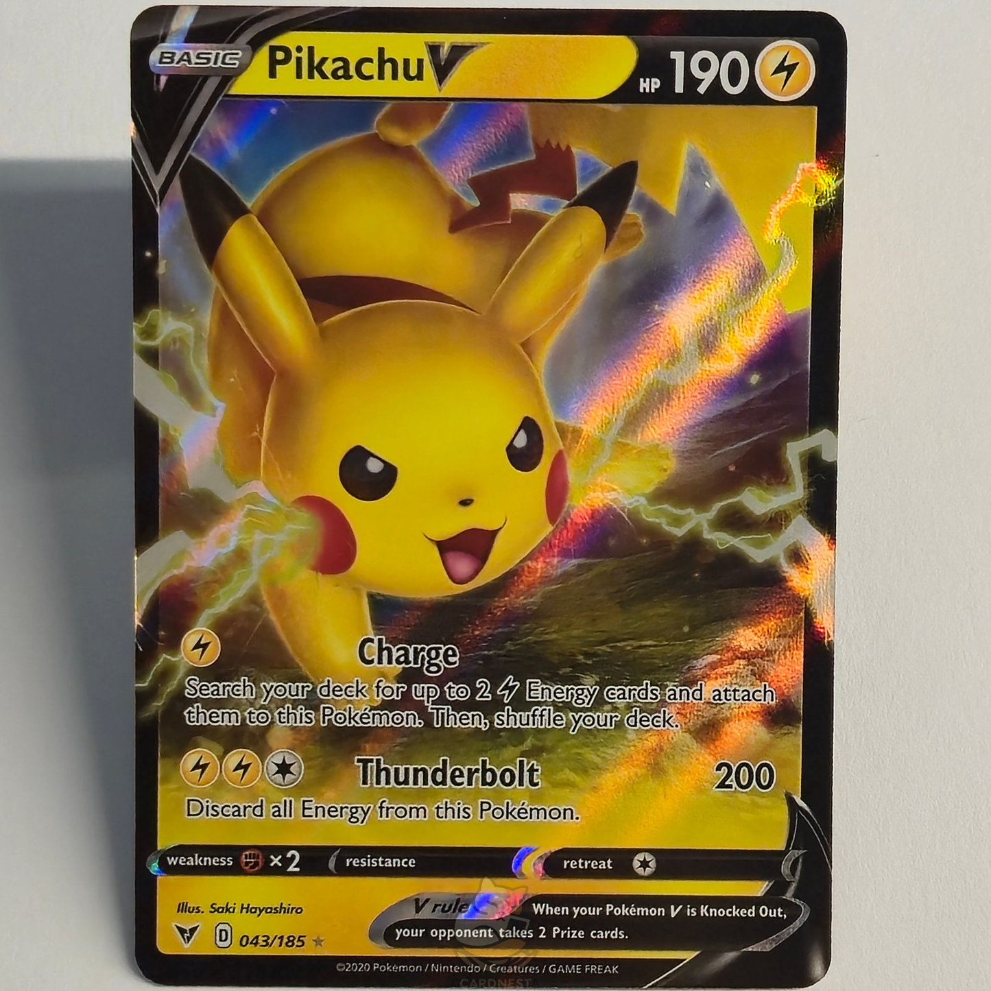 Pikachu V 043/185 Full Art Ultra Rare – Vivid Voltage – Near Mint – English