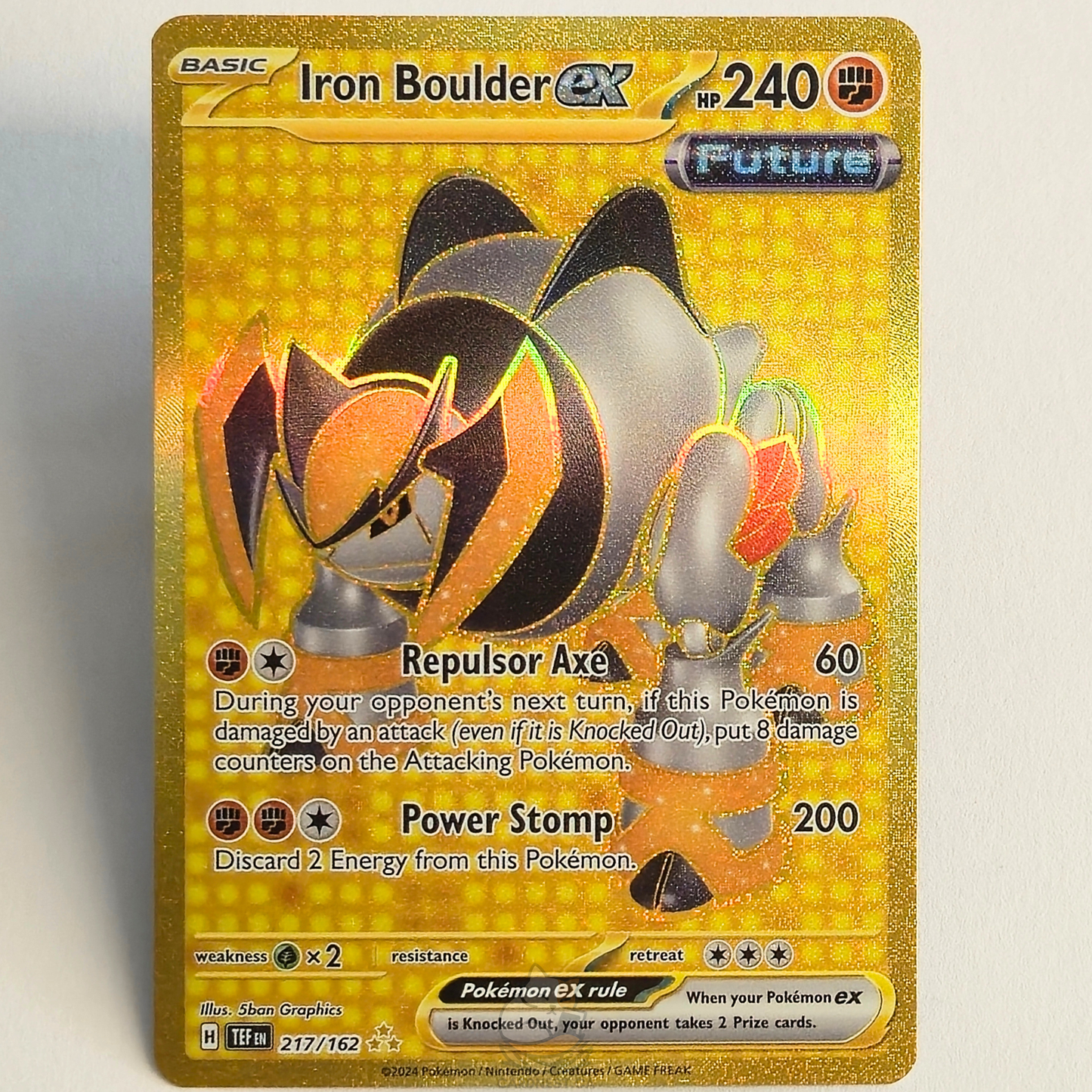 Iron Boulder ex 217/162 Full Art Hyper Rare – Temporal Forces – Near Mint – English