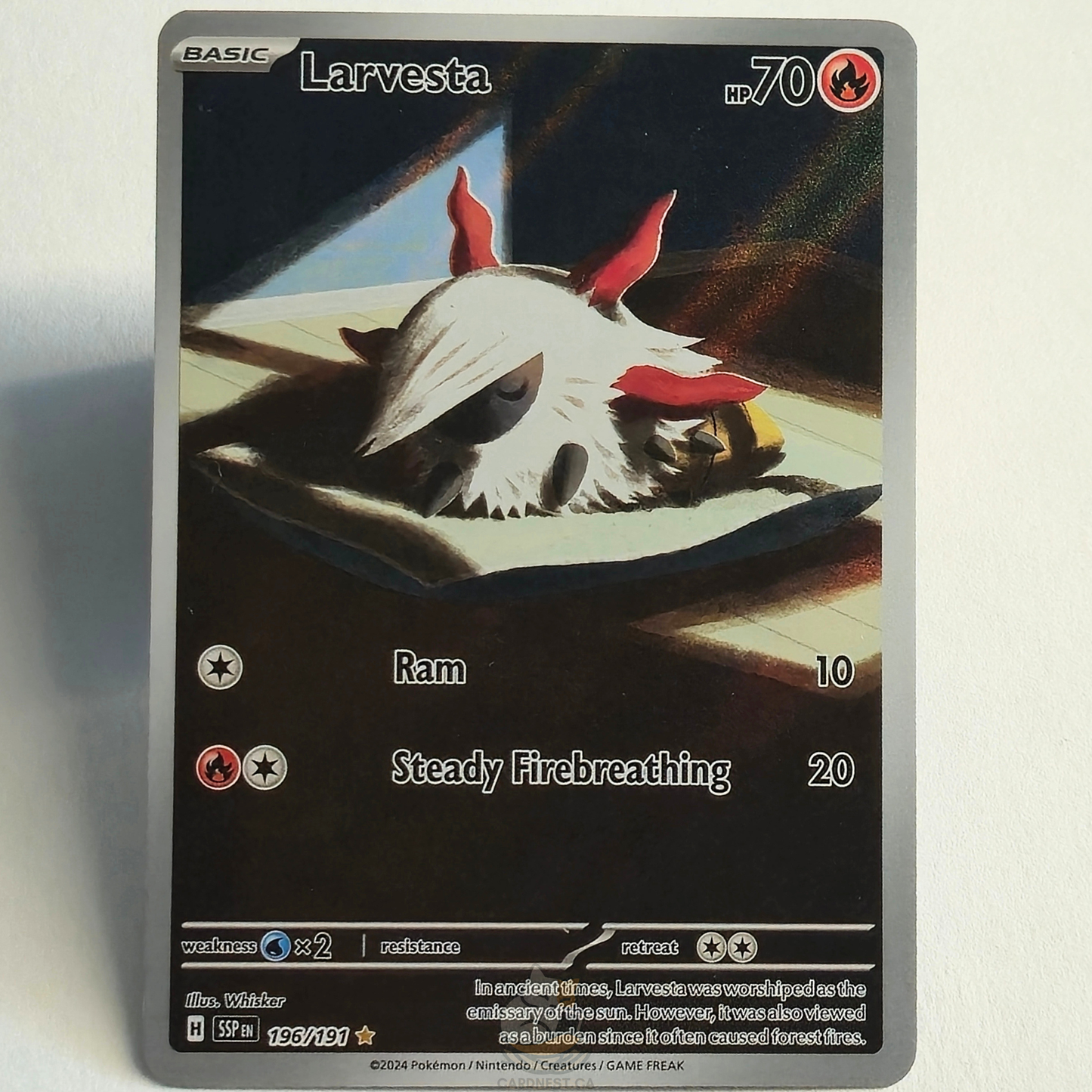 Larvesta 196/191 Full Art Illustration Rare – Surging Sparks – Near Mint – English