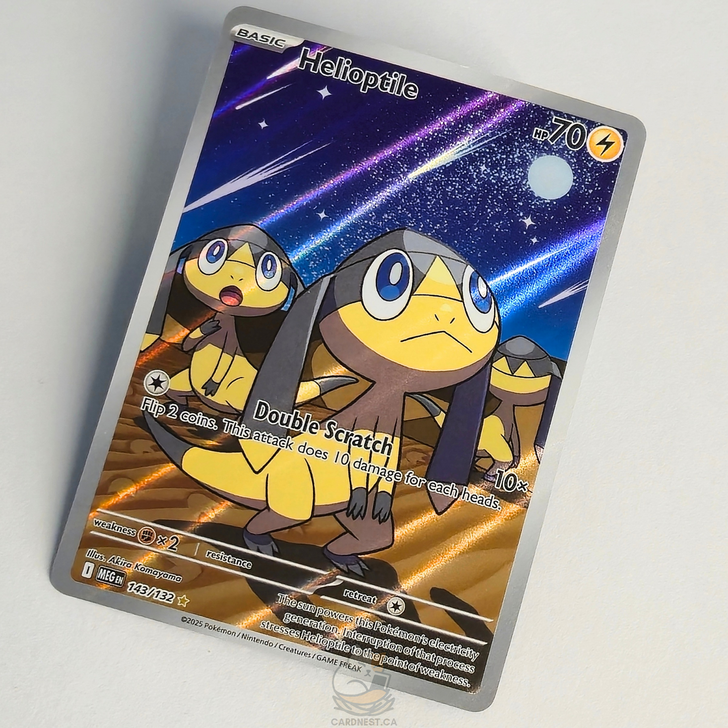 Helioptile 143/132 Full Art Illustration Rare – Mega Evolution – Near Mint – English
