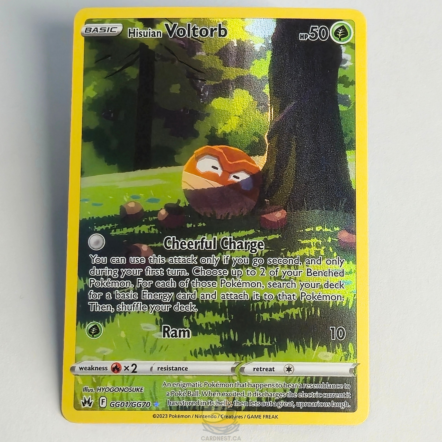 Hisuian Voltorb GG01/GG70 Holo – Crown Zenith Galarian Gallery – Near Mint – English